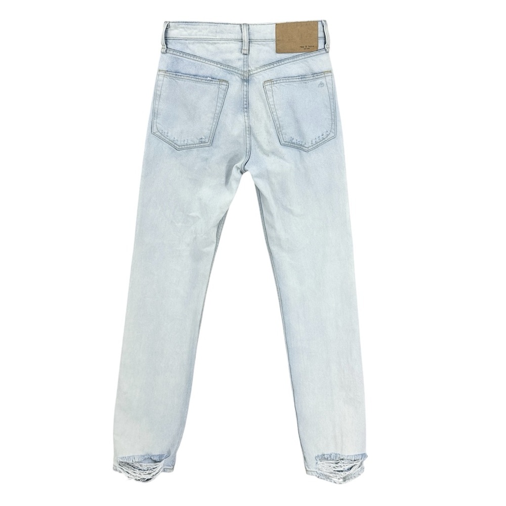 RAG & BONE Jeans Maya High Rise Slim Destroyed Hem Blue - Picture 3 of 8